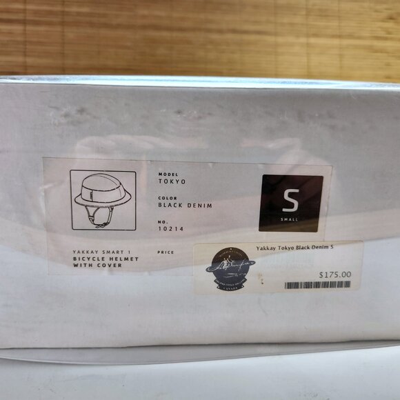 Yakkay Tokyo Black Denim Cover and Smart 1 Bicycle Helmet Size Small 51 - 54 cm - Picture 13 of 16